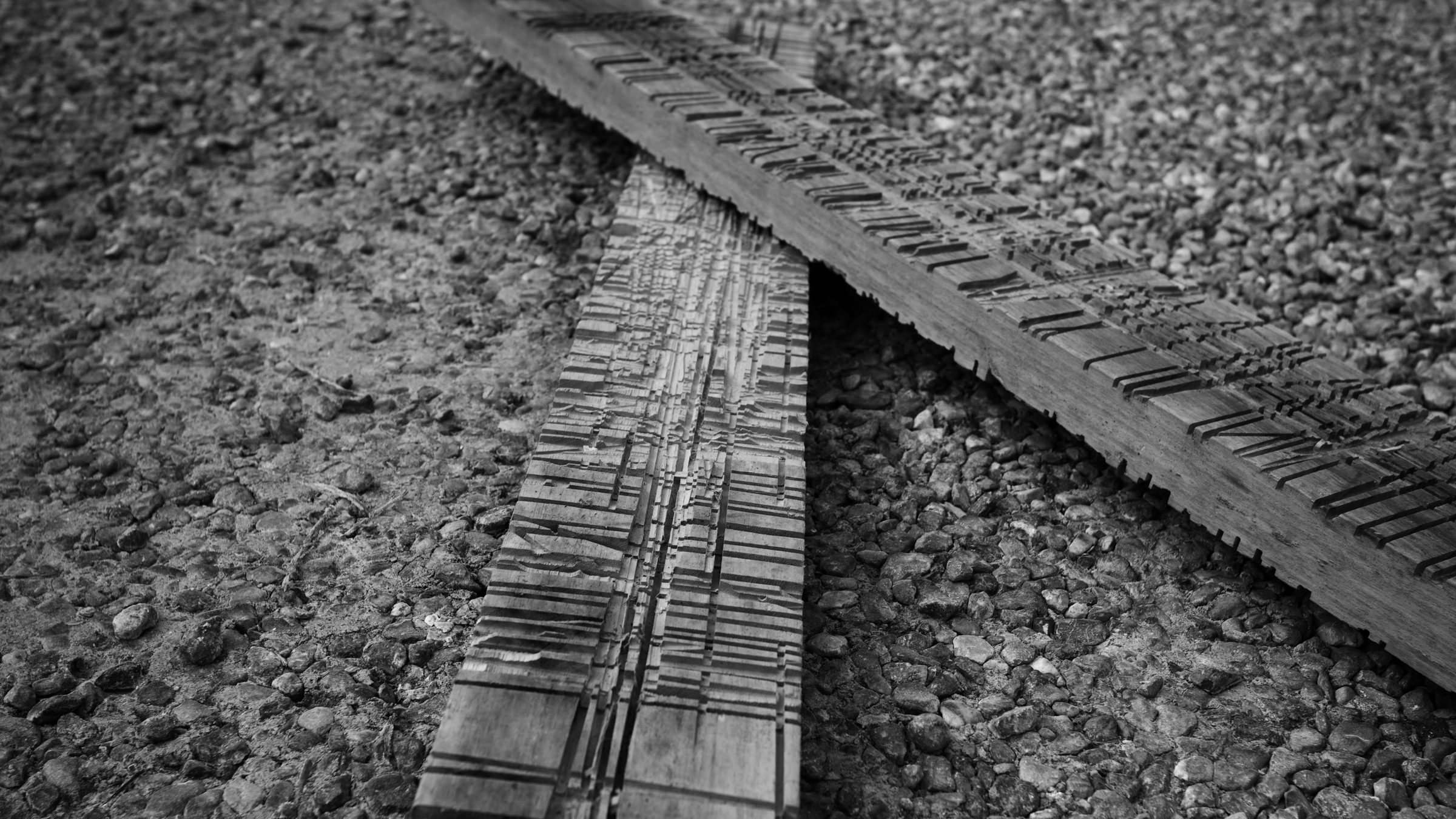 Detail of the reclaimed wood texture of the City picture frame