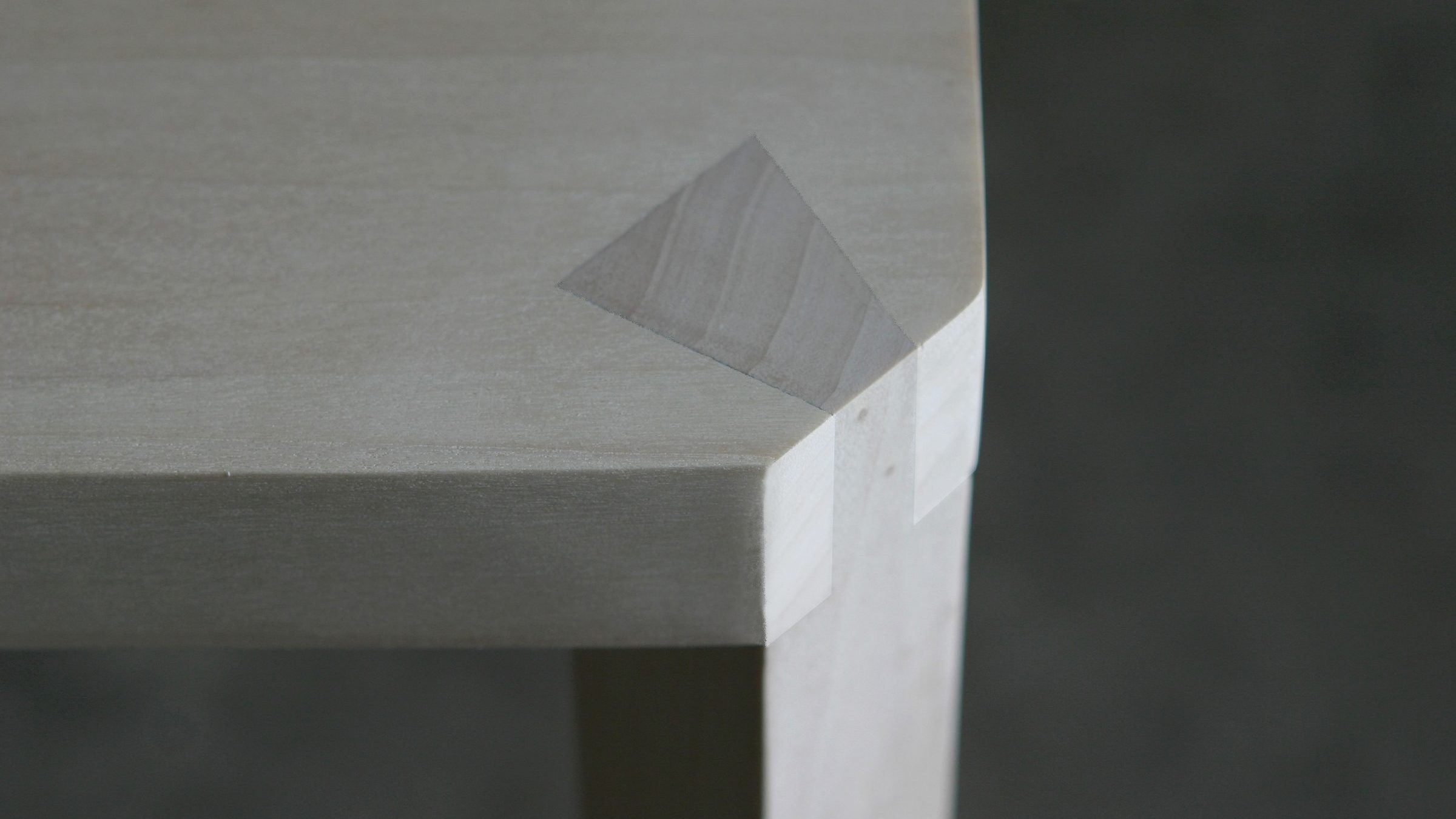 Detail of the tenon and mortise of the Rondine joint