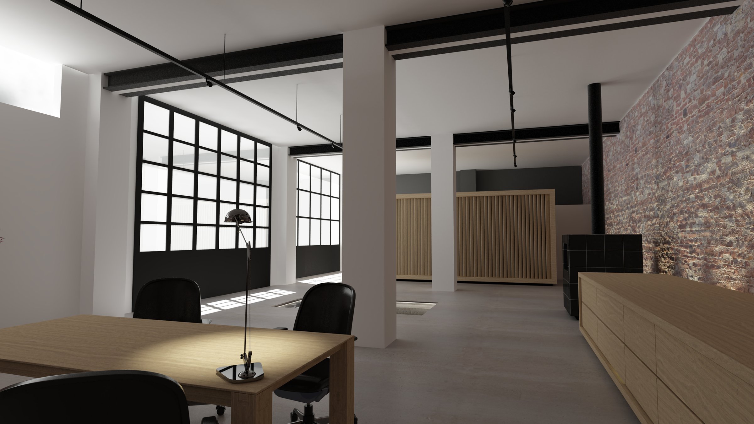 Dettaglio dell'esposizione delle superfici ceramiche nello showroom