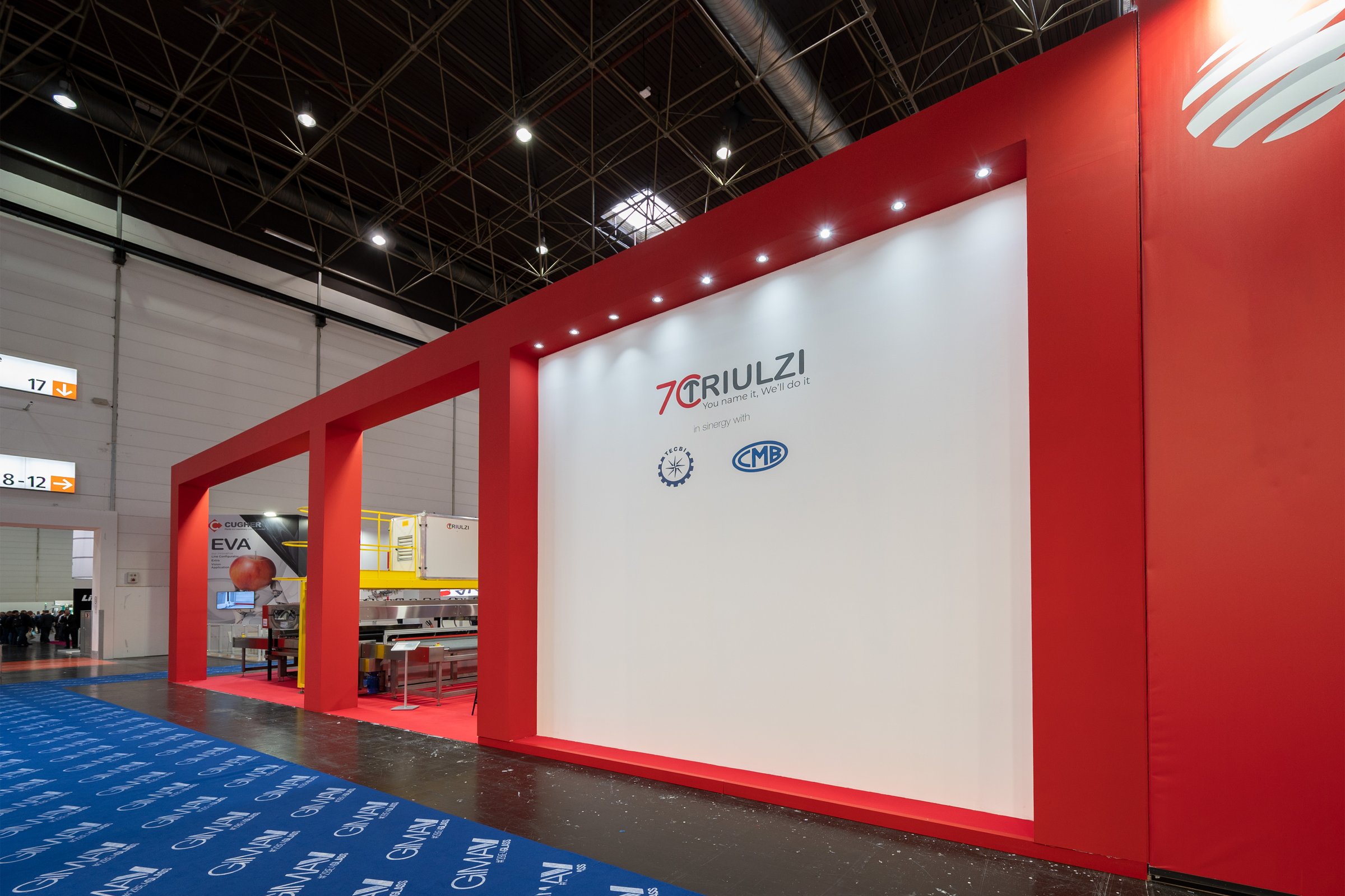 Detail of the machinery displayed at the Triulzi stand