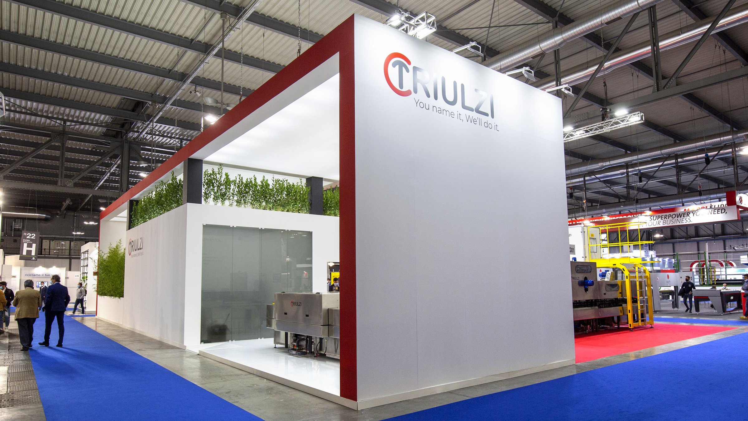 Exhibition space of the Triulzi stand at Vitrum Milano